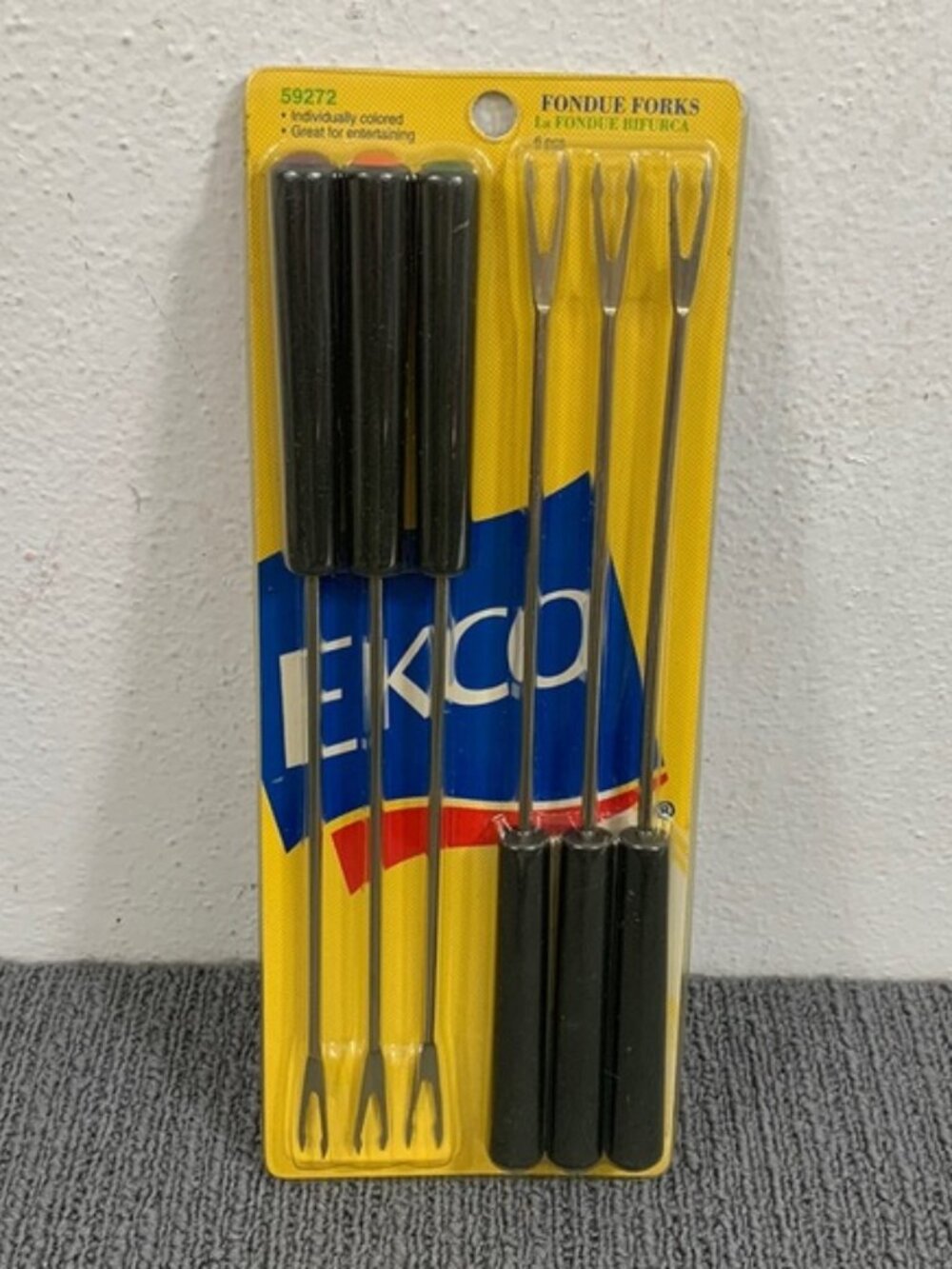Vintage Ekco Fondue Forks Individually Colored Ends 6 Pcs New in package 2003